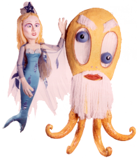 Octopus, mermaid